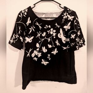 3 For‎ $12 Talbot's Cotton Short Sleeve Butterfly Sweater